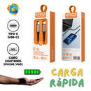 Cabo Lightning Reforçado – conexão firme e durável